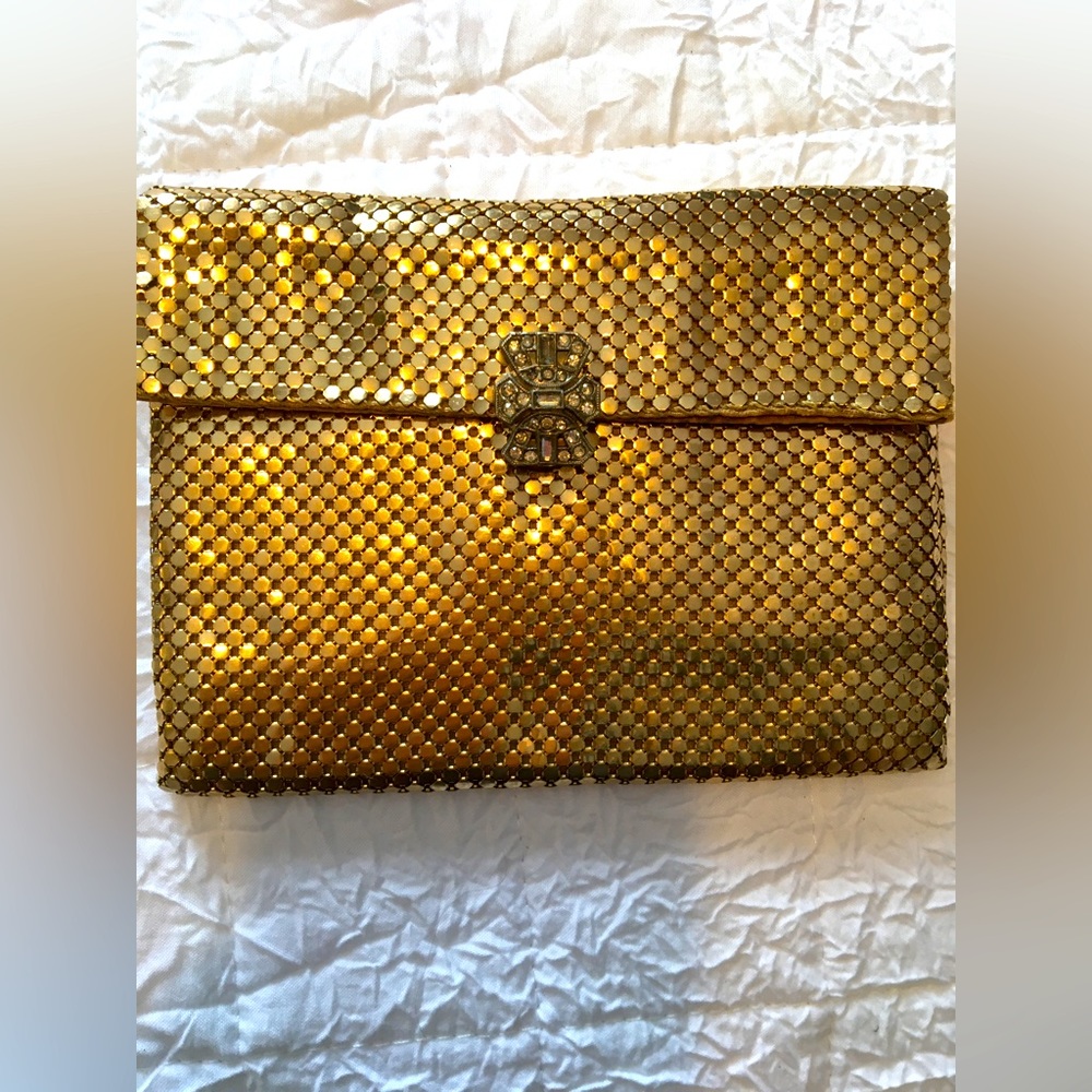 Antique Whiting and Davis Co. Gold Mesh Bag.